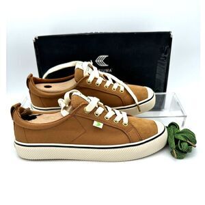 $105 Carium Women's OCA Low Canvas Camel Textured Suede Sneaker 9 D96